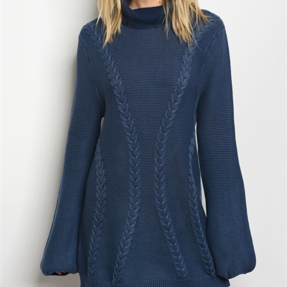 ... Dresses & Skirts - 🛑LAST SIZE🛑 INDIGO Knitted SWEATER DRESS